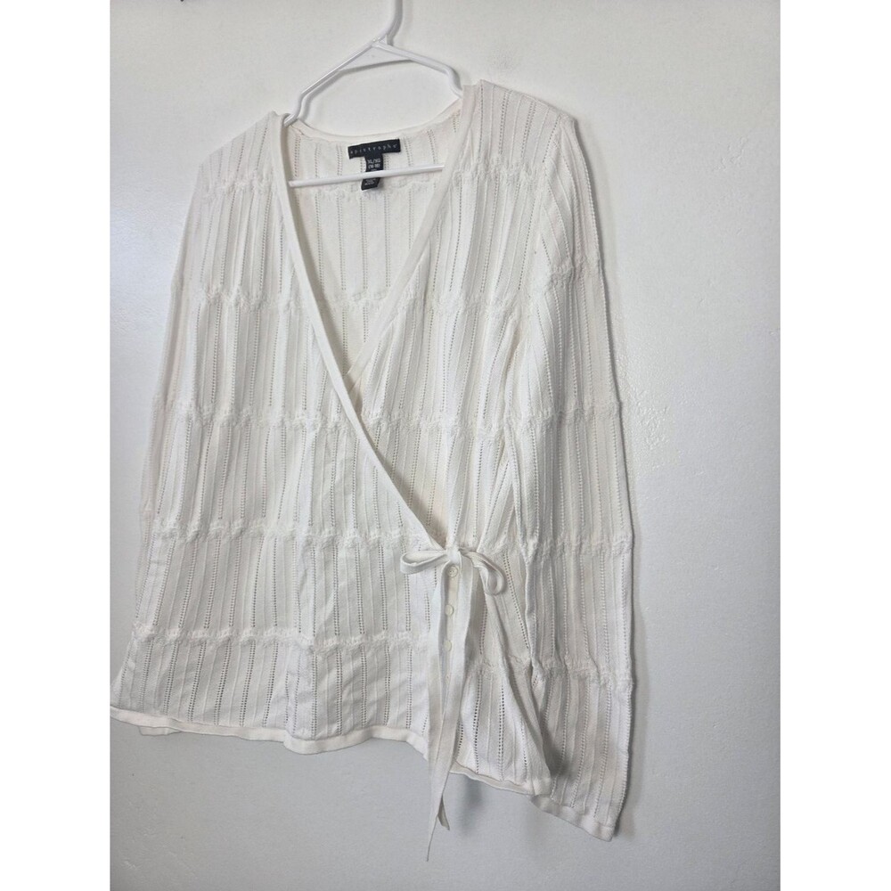 Apostophe White Crochet Cardigan Fairy Cottagecore Lolita Twee Boho Cotton XL